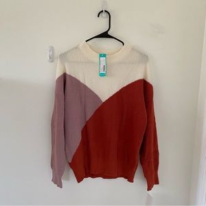 Sophie Rue Karmiti Diagonal Colorblock Sweater
